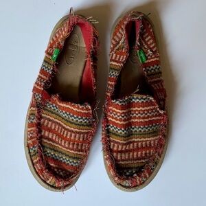Sanuk Tribal Print Slip on Shoes
